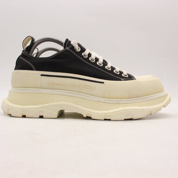 Alexander McQueen White Black Tread Slick Men’s Size EU 40 Sneaker Shoes